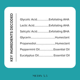 Medix 5.5 Gel Douche Exfoliant sur une éponge de bain