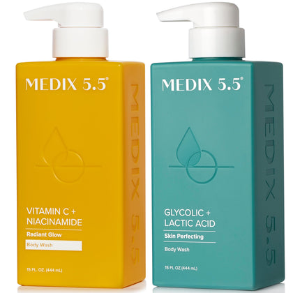 Medix 5.5 Gel Douche Exfoliant Vitamine C et Acides Glycolique et Lactique vue de face