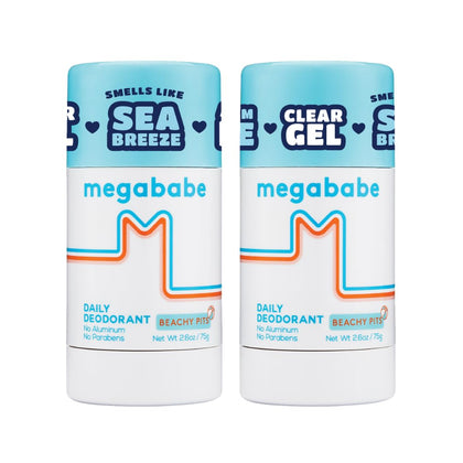 Megababe Beachy Pits Deo, Sea Breeze, packaging avant
