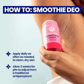 Megababe Smoothie Deo avec fond neutre pour mettre en valeur le produit