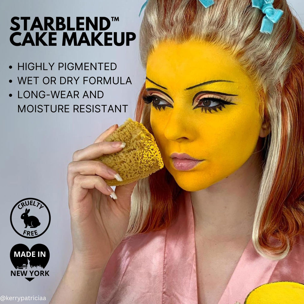 Mehron StarBlend noir poudre pressée pour le théâtre