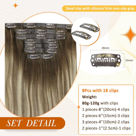 Mélange de couleurs des extensions cheveux balayage Full Shine