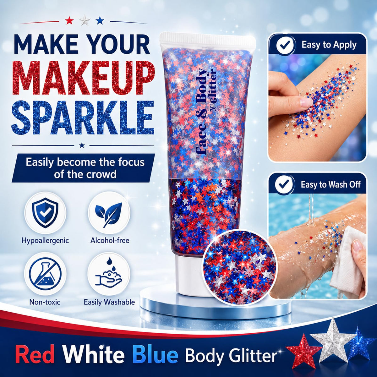 Mélange de paillettes dans le gel Go Ho