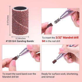 MelodySusie bandes abrasives #120, utilisation sur ongles naturels