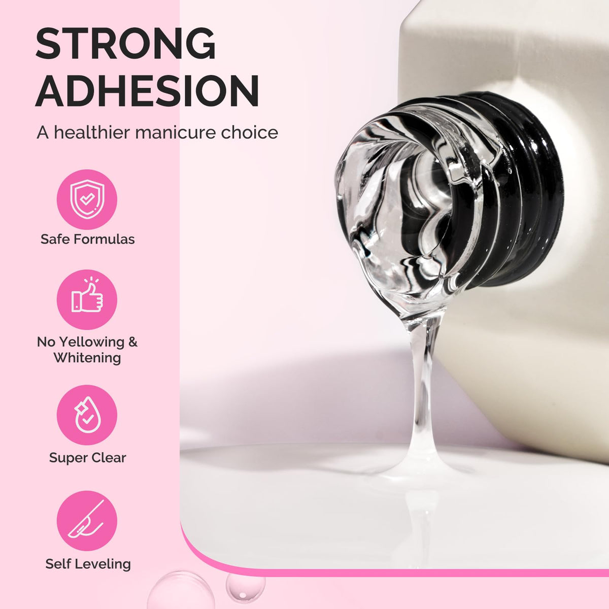 MelodySusie Gel Colle Ongles 5 en 1 avec décoration d'ongles