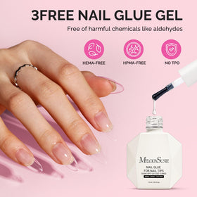 MelodySusie Gel Colle Ongles 5 en 1 en utilisation sur ongles