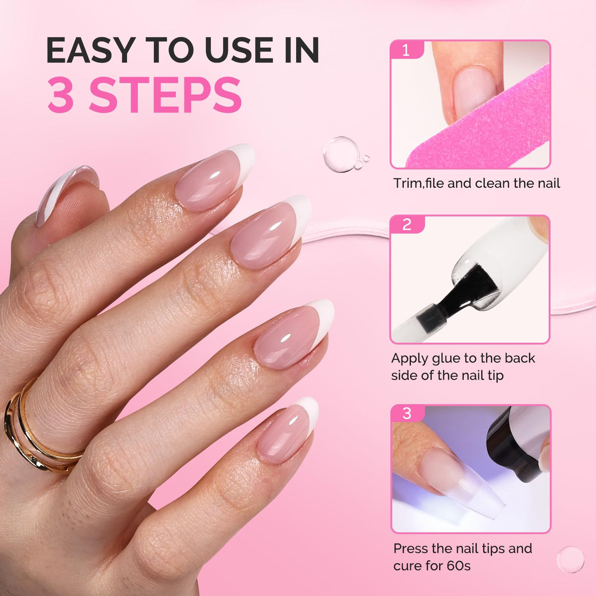 MelodySusie Gel Colle Ongles 5 en 1 et accessoires de manucure