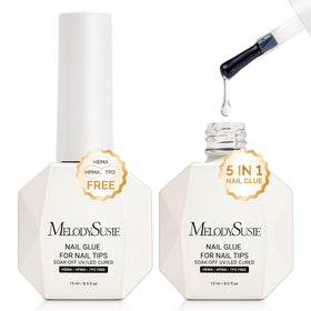 MelodySusie Gel Colle Ongles 5 en 1 vue avant avec étiquette