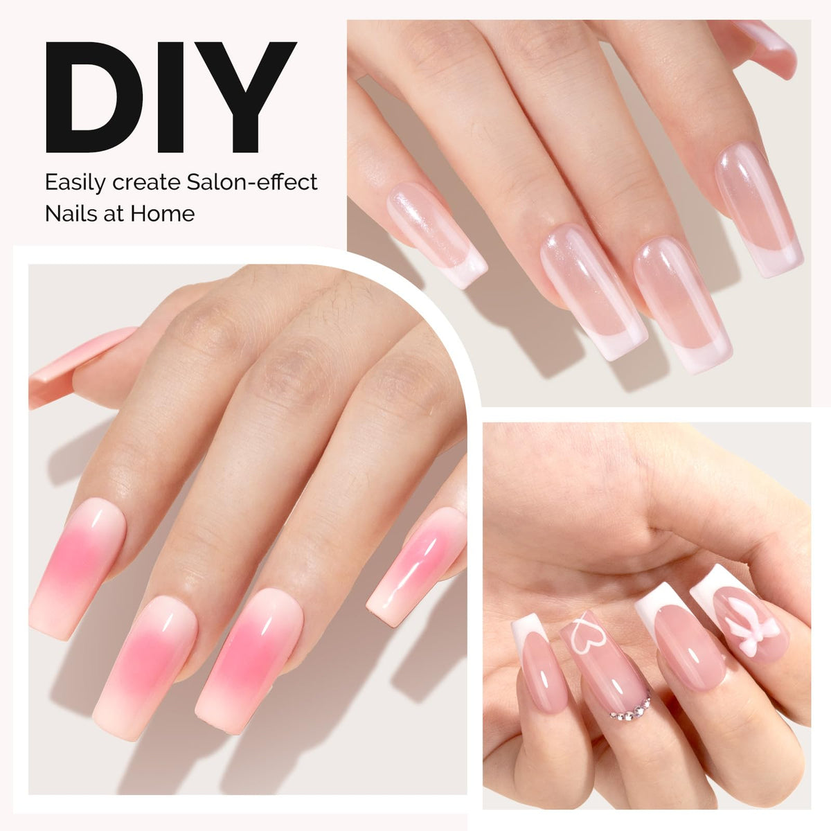 MelodySusie Ongles Artificiels Carrés X sur une table de manucure