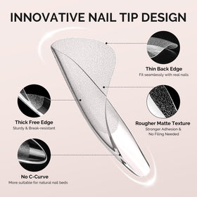 MelodySusie Tips Ongles avec surface demi-mate