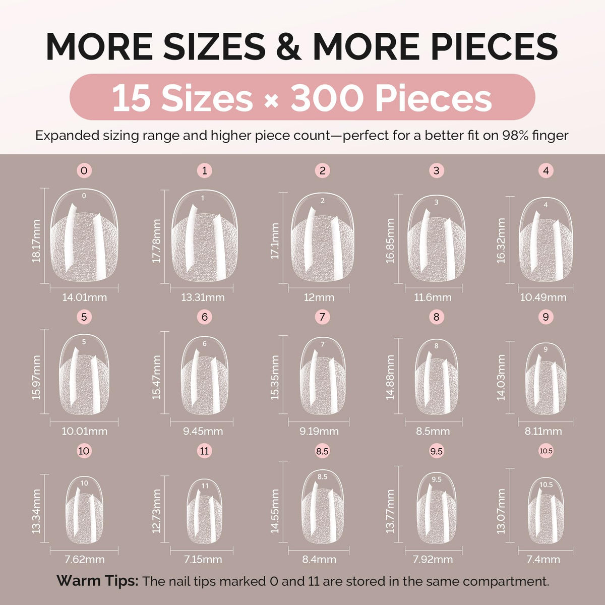 MelodySusie Tips Ongles clairs pour manucure