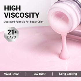 MelodySusie vernis à ongles gel rose pailleté avec pinceau