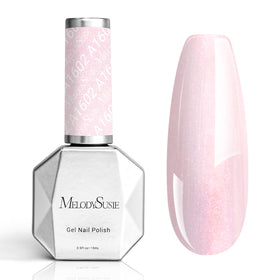 MelodySusie vernis à ongles gel rose pailleté devant