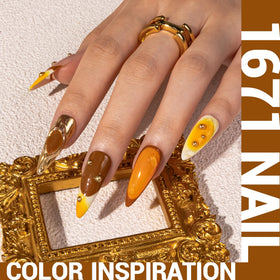 MelodySusie vernis gel marron en cours d'application