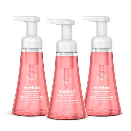 Method Savon Moussant Pamplemousse Rose 10 Fl Oz pack de 3