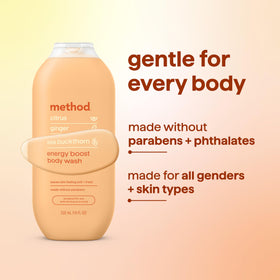 Méthode Gel Douche Énergie, détails des ingrédients