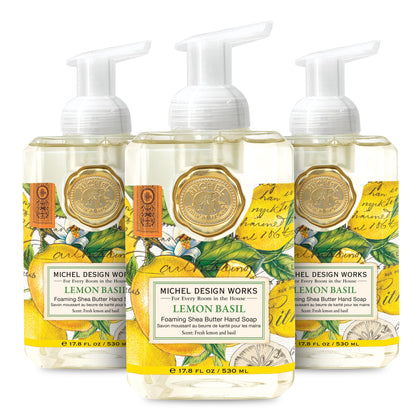 Michel Design Works Savon Moussant Citron Basilic 3-Pack vue avant