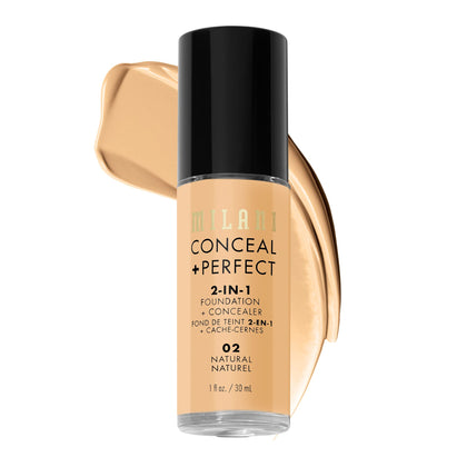 Milani Fond de Teint + Correcteur 2-en-1 02 Naturel vue de face