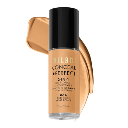 Milani Fond de Teint + Correcteur 2-en-1 06A Beige Profond vue de face