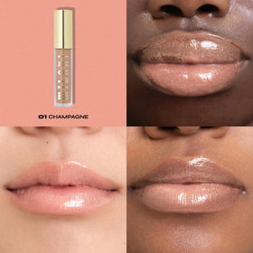 Milani Gloss à Lèvres Nourrissant Champagne application sur lèvres