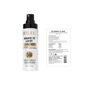 Milani Spray Fixateur Solaire SPF 30 avec bouteille et vaporisateur