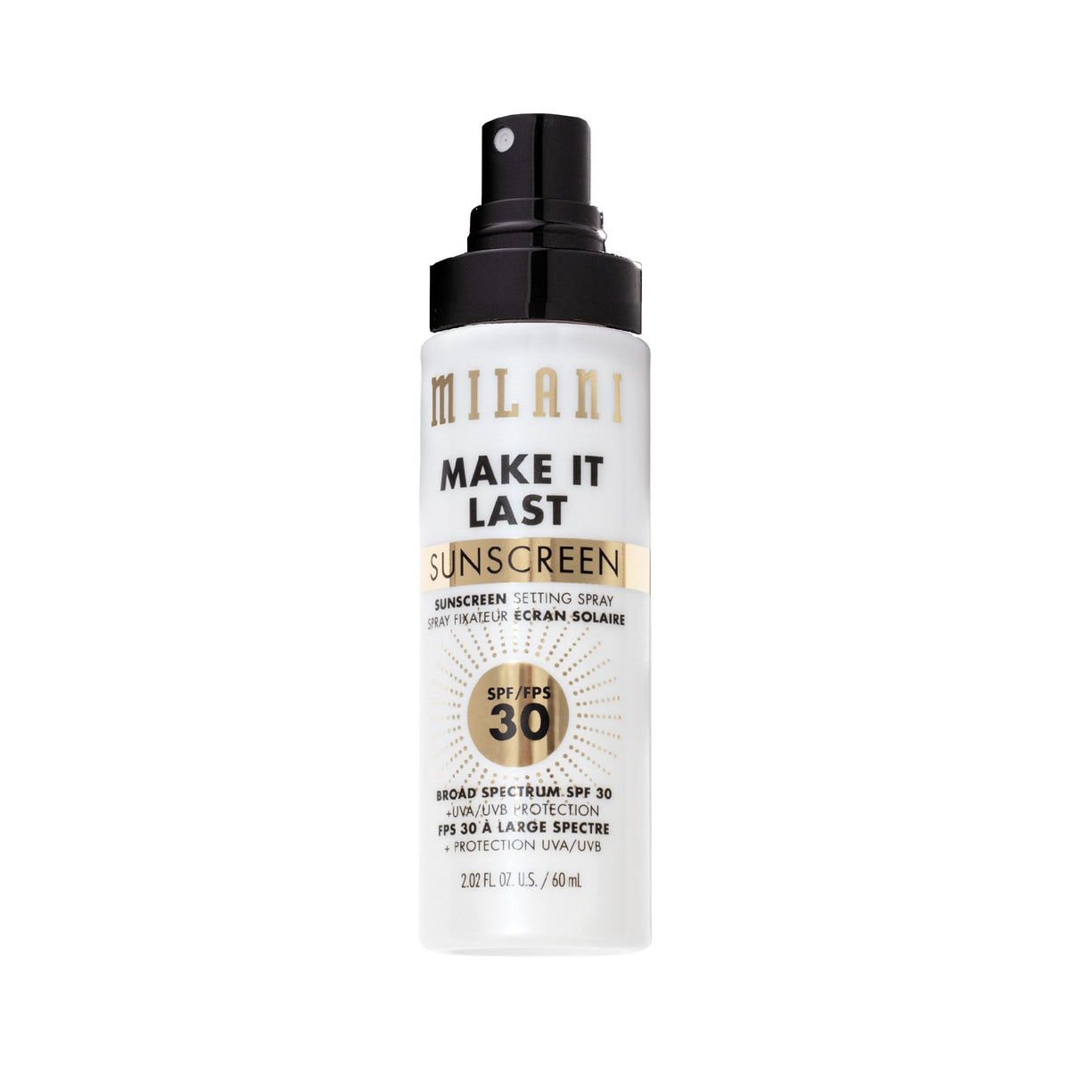 Milani Spray Fixateur Solaire SPF 30 vue de face