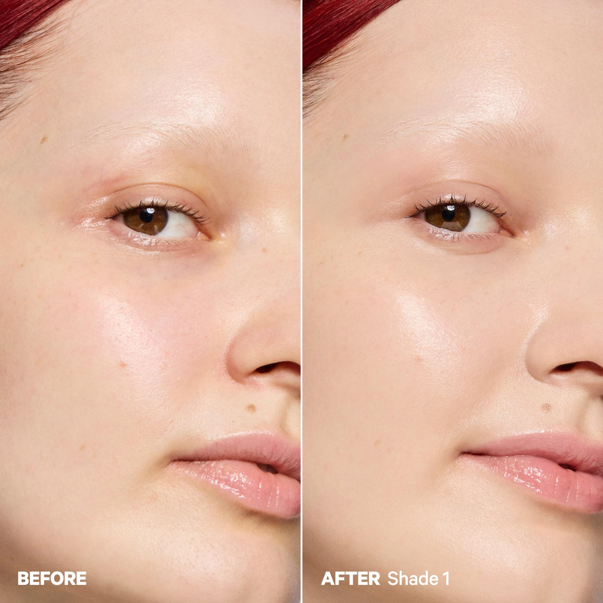Milk Makeup Hydro Grip Gel Skin Tint 1 Very Fair during makeup routine