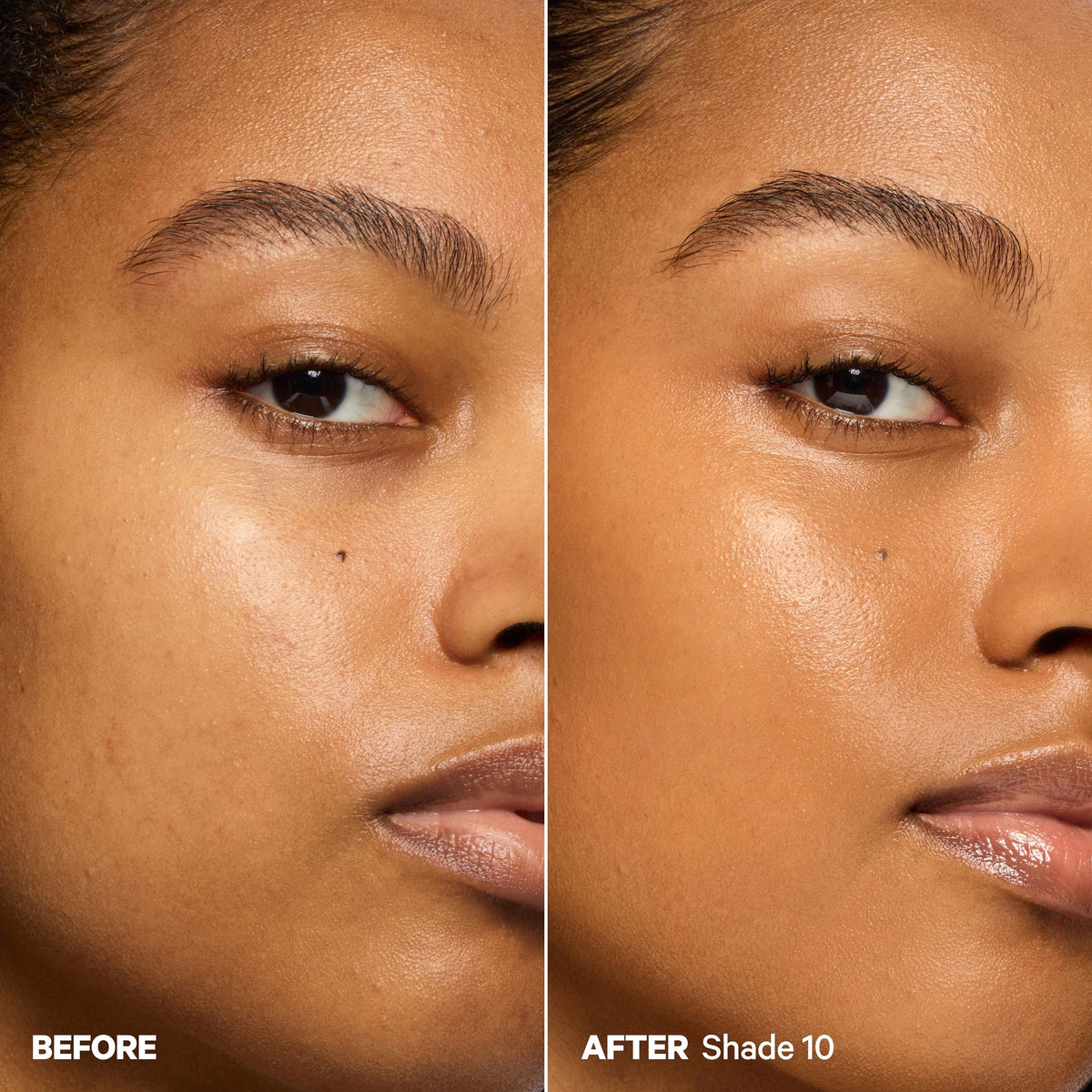 Milk Makeup Hydro Grip Gel Skin Tint 10 Tan swatch on skin