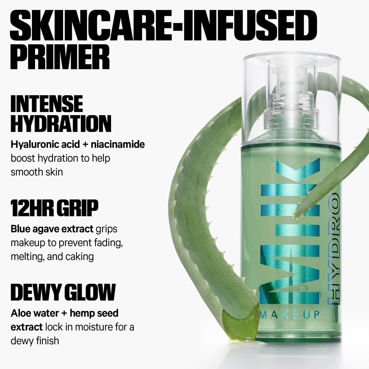 Milk Makeup Hydro Grip Primer sur peau propre
