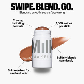 Milk Makeup Matte Bronzer Stick 18g application sur la peau