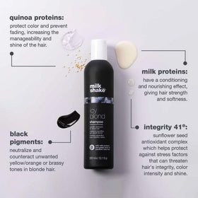 milk_shake Shampoo Icy Blond 1000 mL en utilisation sur cheveux