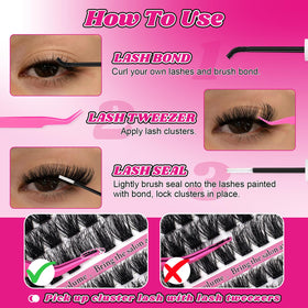 MilyBest cils en grappes d'apparence naturelle