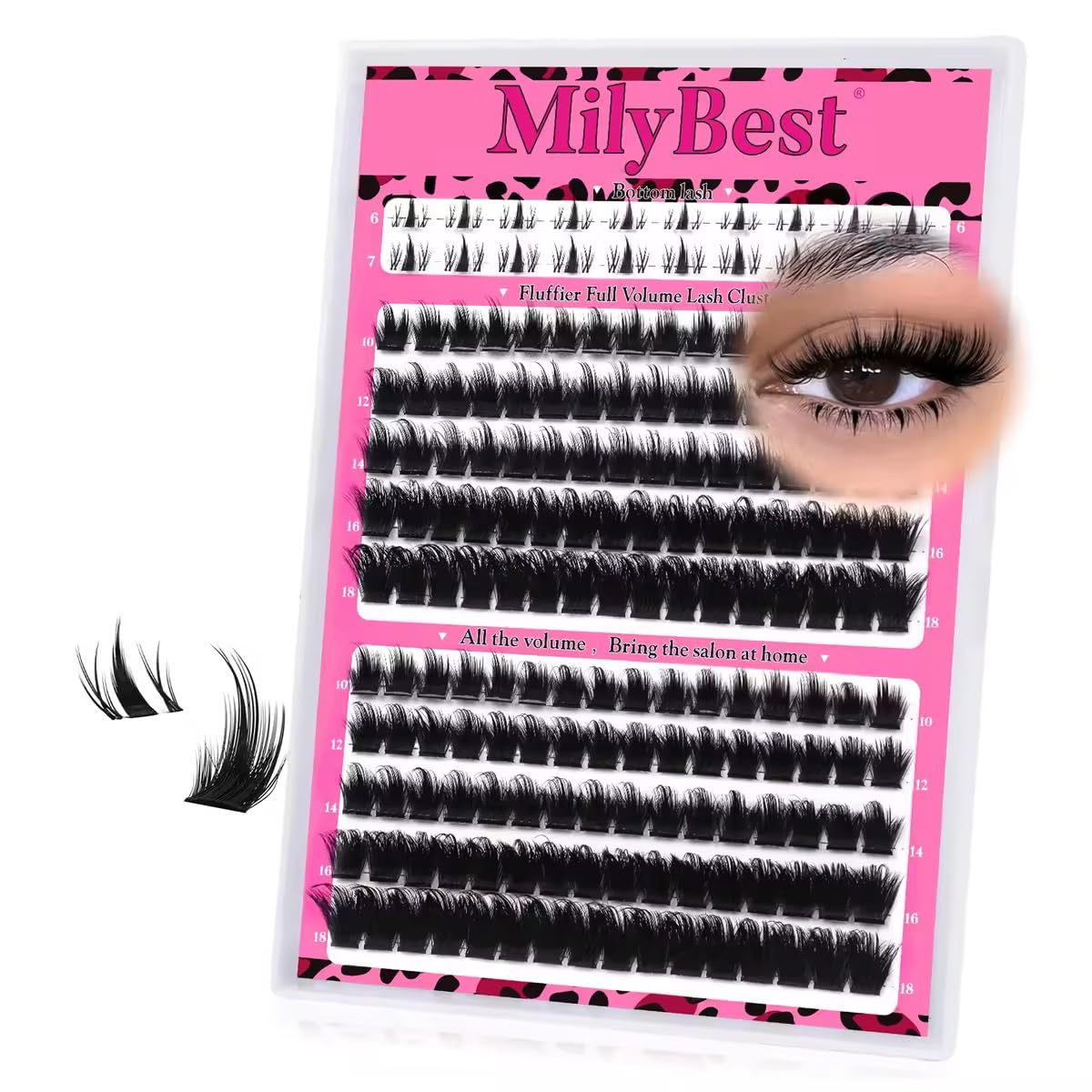 MilyBest Cove Lash Clusters avant en présentation