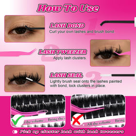 MilyBest Cove Lash Clusters, présentation des longueurs