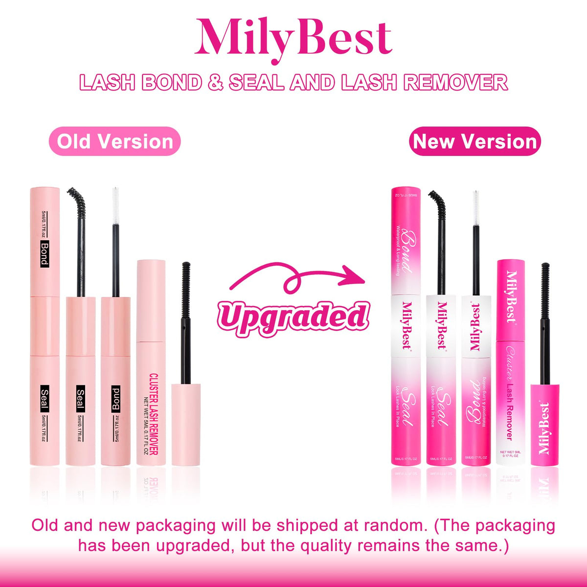 MilyBest kit de cils présenté à côté de ses accessoires