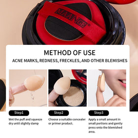 Mini coussinets inclus dans le set MAANGE pour un maquillage précis
