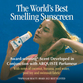 Mini crème solaire VACATION avec texture légère sur la peau