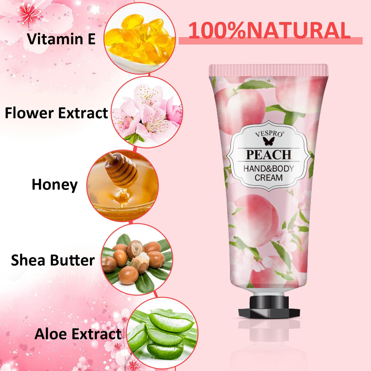 Mini crèmes pour les mains VESPRO en rose et lavande