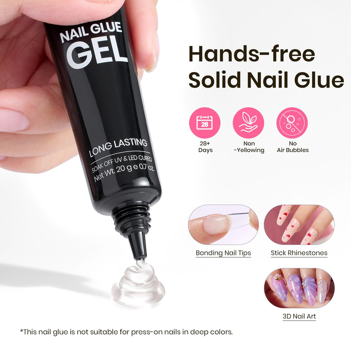 Mini lampe UV incluse dans le kit de pointes d'ongles