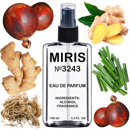 MIRIS Eau de Parfum No. 3243 flacon avant avec étiquette