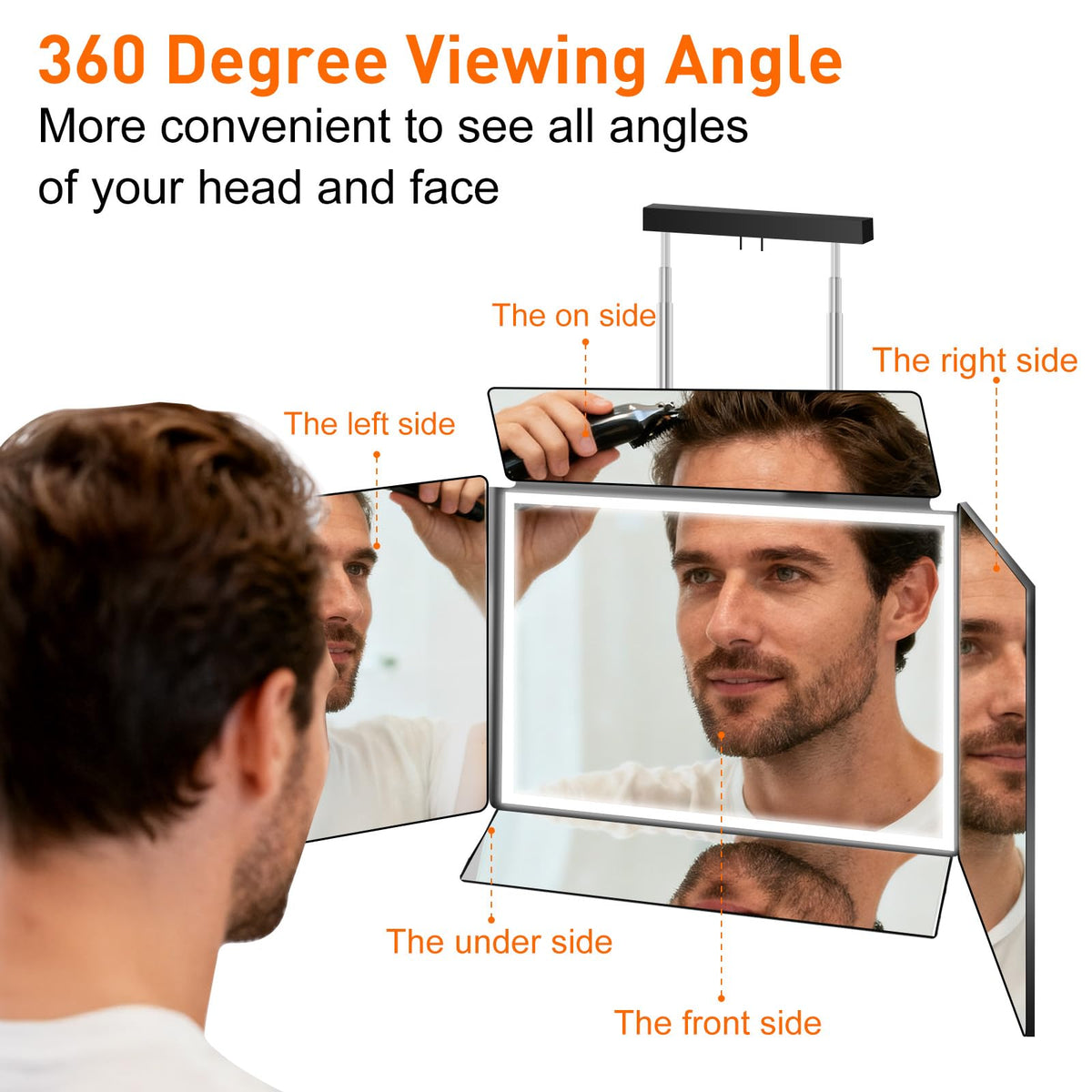 Miroir 5 voies LMZNXCZ plié pour le transport