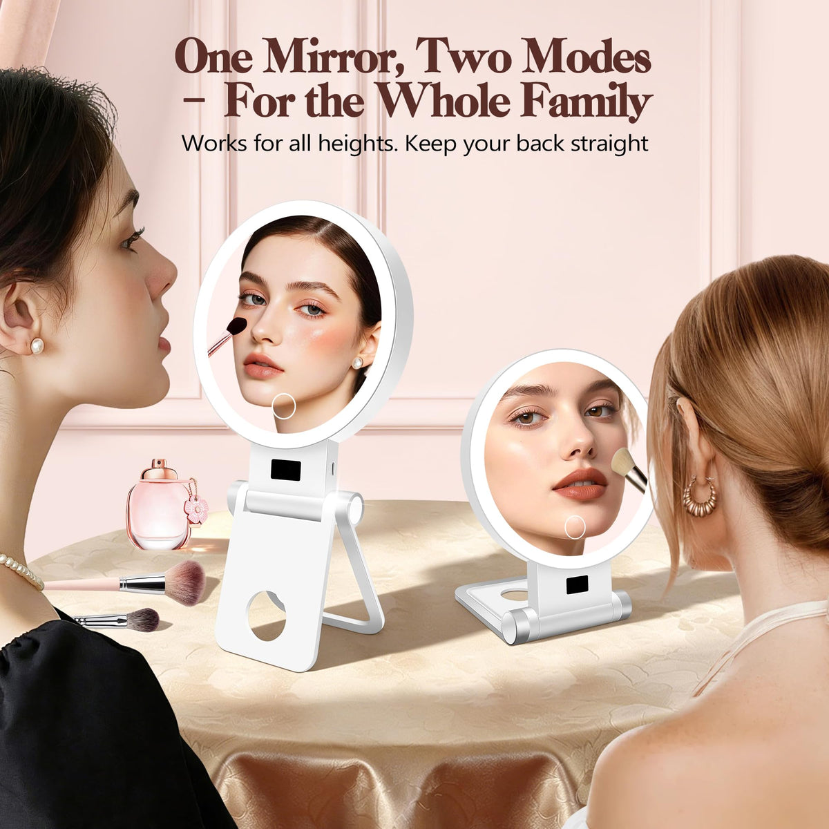 Miroir B Beauty Planet avec lumière et réglage d'intensité