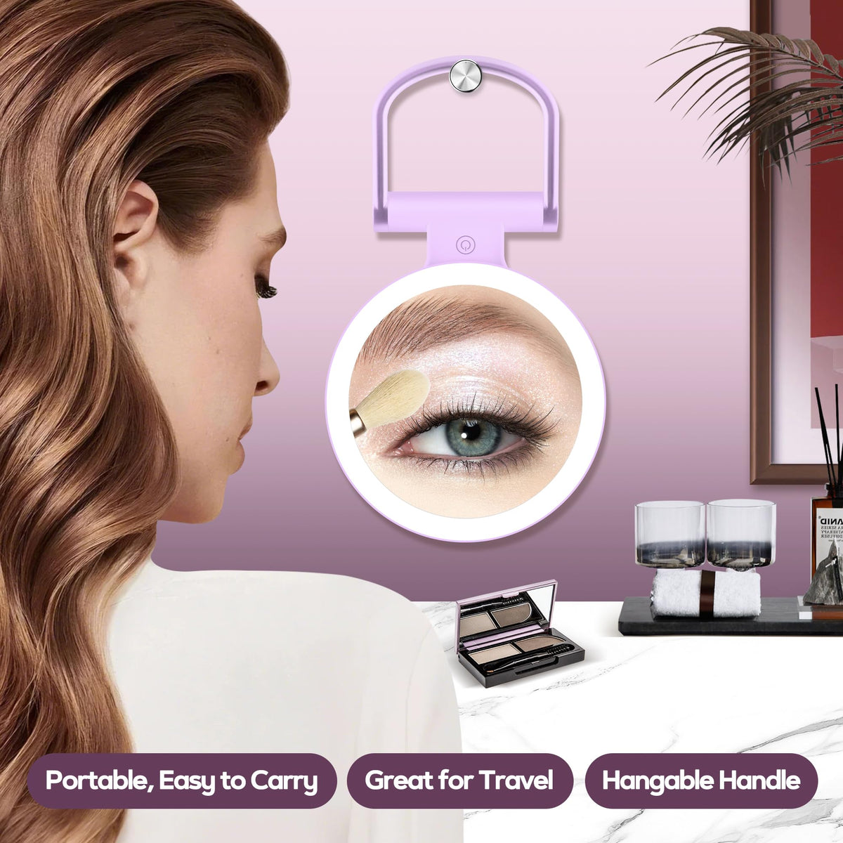 Miroir B Beauty Planet en usage avec lumière active