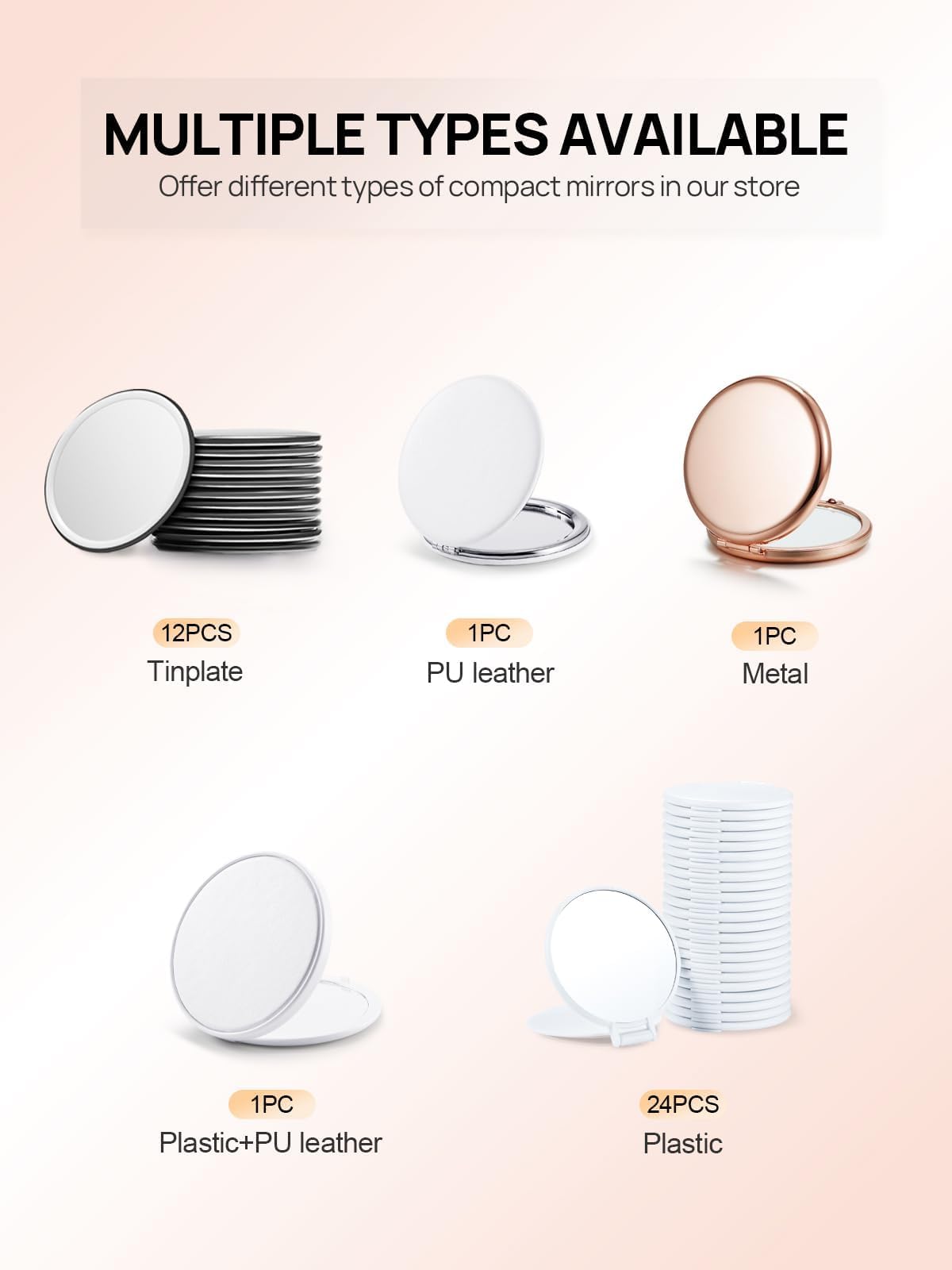 Miroir compact Getinbulk avec option de personnalisation