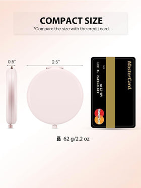 Miroir compact Getinbulk couleur or, vue de face