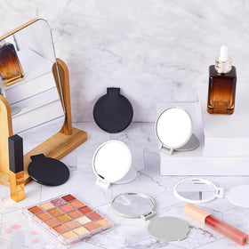 Miroir compact Jetec blanc avec reflet visible