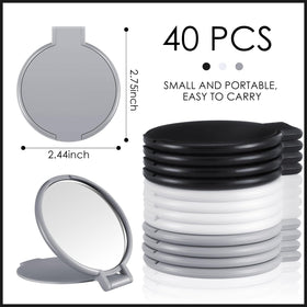 Miroir compact Jetec ouvert sur une surface de table