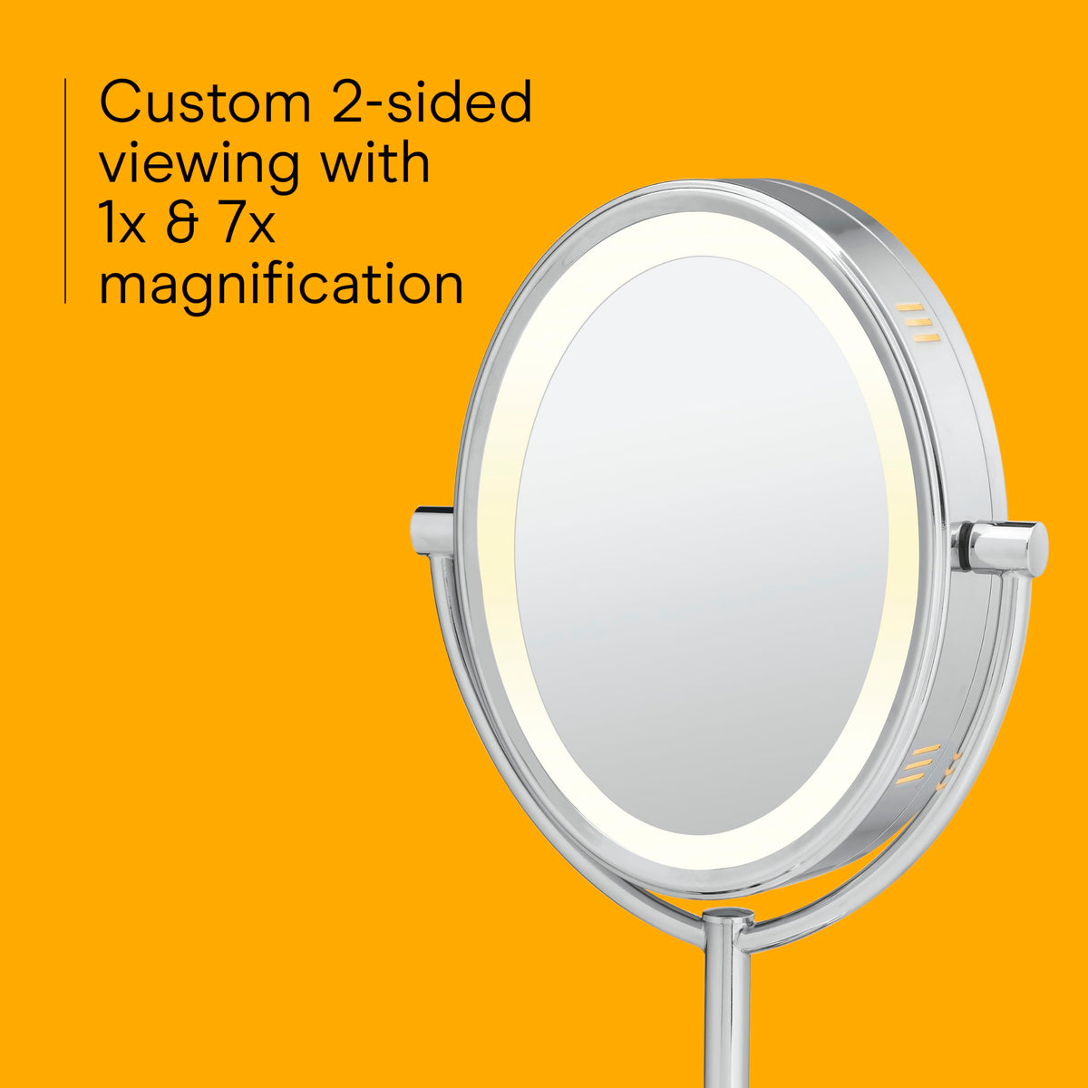 Miroir Conair 1X/7X posé sur une coiffeuse élégante