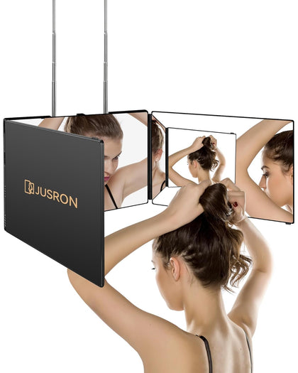 Miroir de coiffure JUSRON 360° vue de face avec verre anti-buée