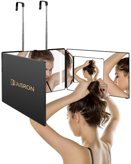 Miroir de coiffure JUSRON 360° vue de face avec verre anti-buée